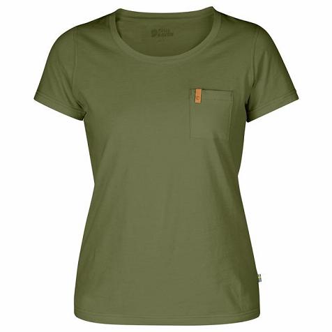 Fjallraven Women Övik T-Shirt Green PH176470 Philippines